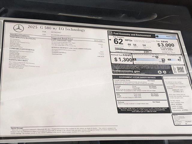 New 2025 Mercedes-Benz G 580 w/ EQ Technology image 21