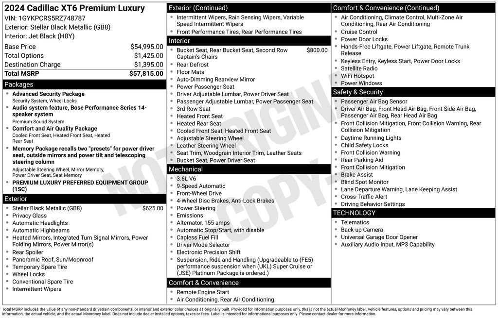 Certified 2024 Cadillac XT6 Premium Luxury FWD image 6