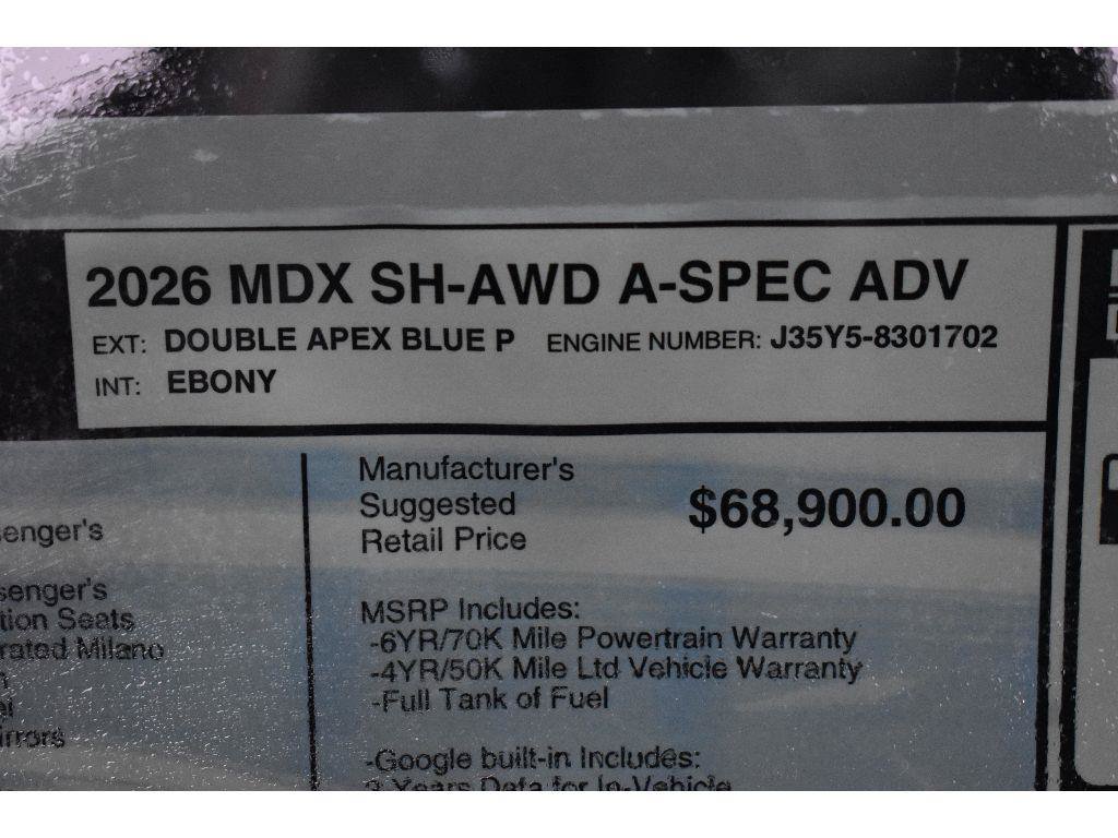 New 2026 Acura MDX A-Spec w/ Advance Package AWD/4WD image 40