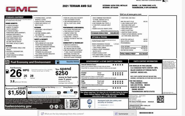 Used 2021 GMC Terrain SLE w/ Driver Convenience Package image 21