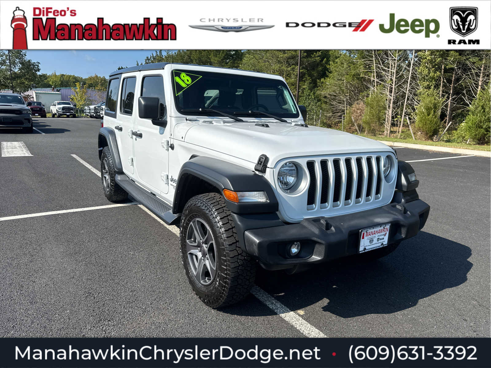 Certified 2018 Jeep Wrangler Unlimited Sport S image 1