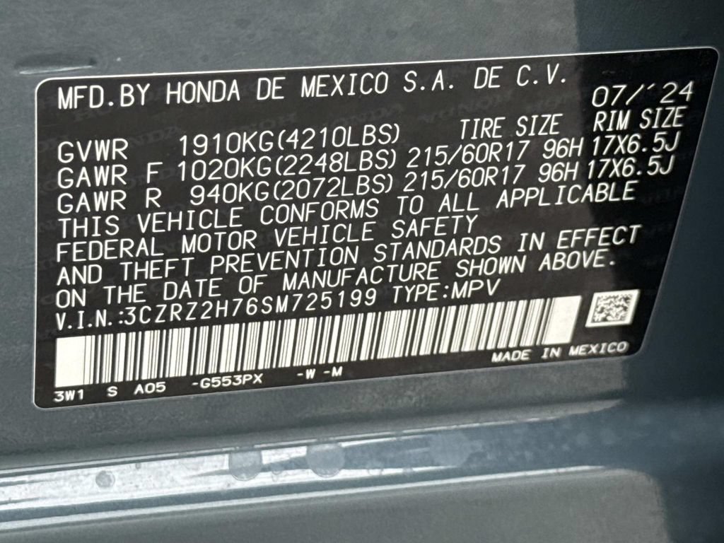 Certified 2025 Honda HR-V EX-L image 30
