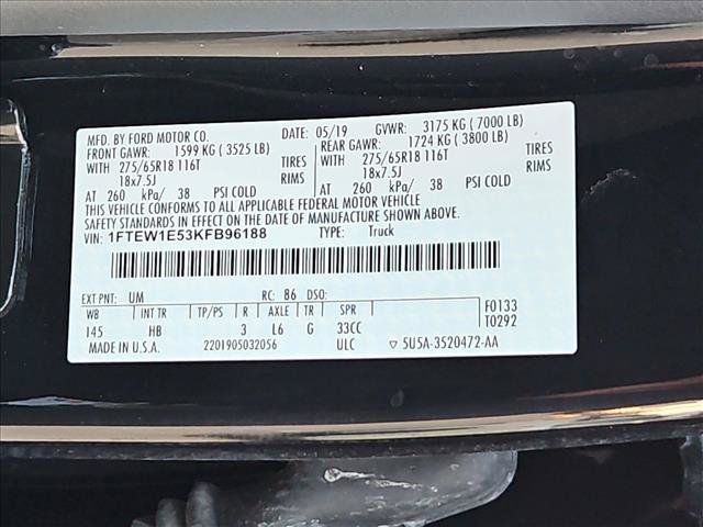 Used 2019 Ford F150 Lariat w/ Equipment Group 502A Luxury AWD/4WD image 21