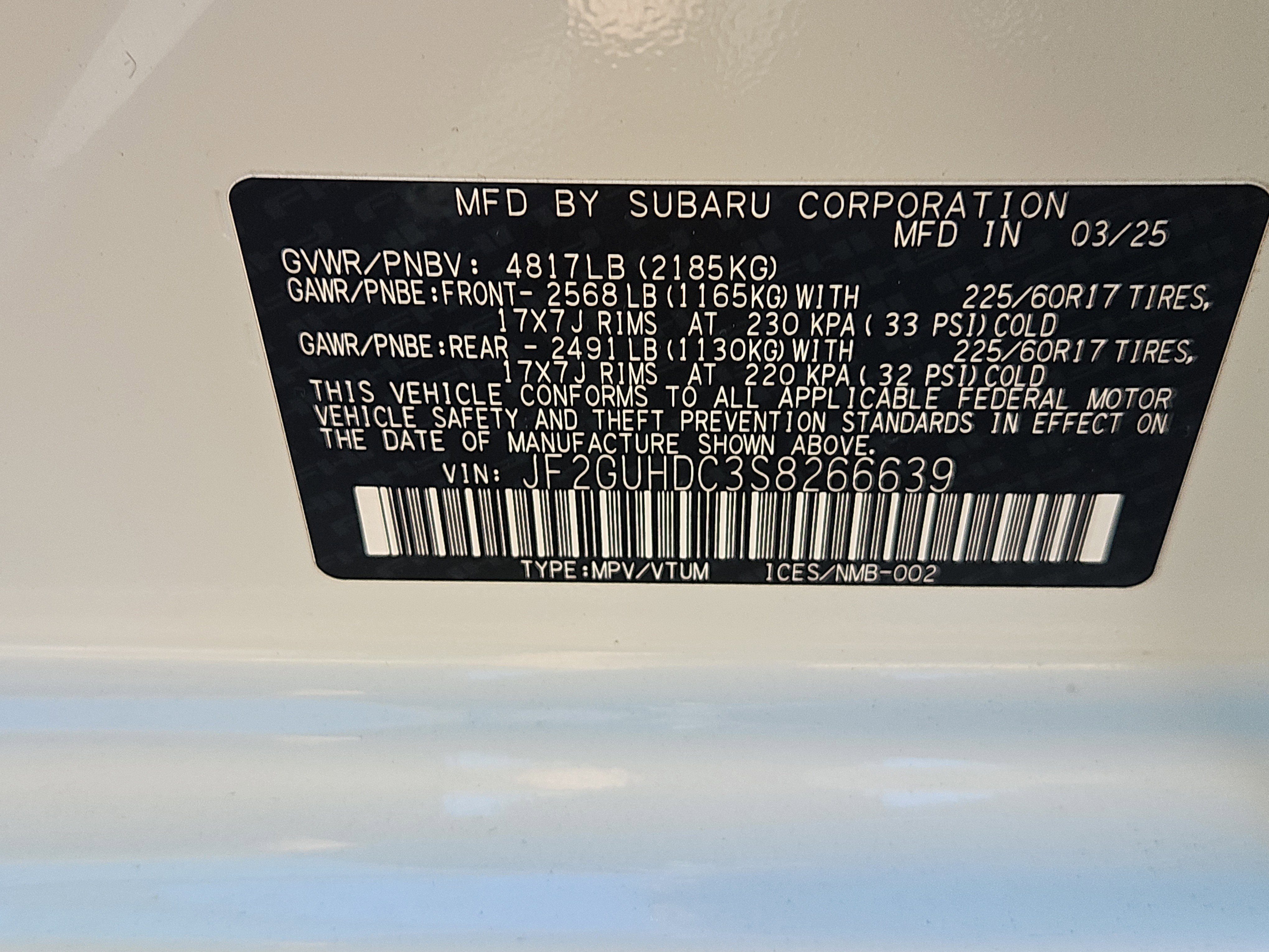 Certified 2025 Subaru Crosstrek 2.0i Premium AWD/4WD image 7