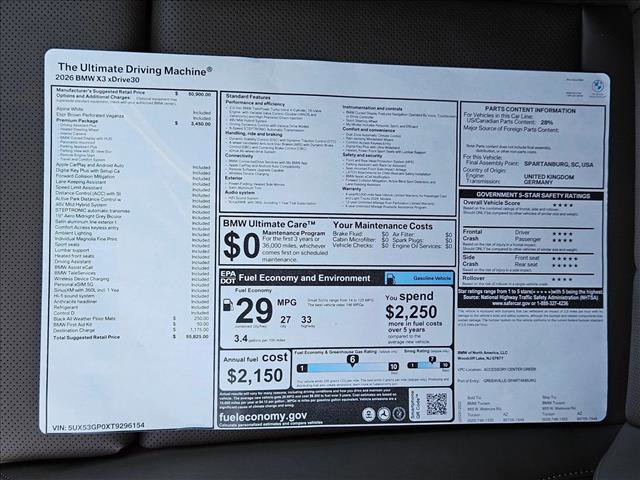 New 2026 BMW X3 xDrive30 w/ Premium Package image 19