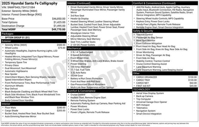 Used 2025 Hyundai Santa Fe Calligraphy FWD image 43