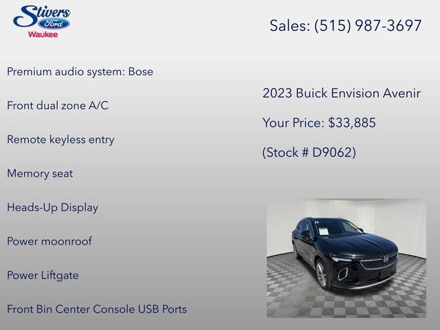 Used 2023 Buick Envision Avenir AWD/4WD image 16