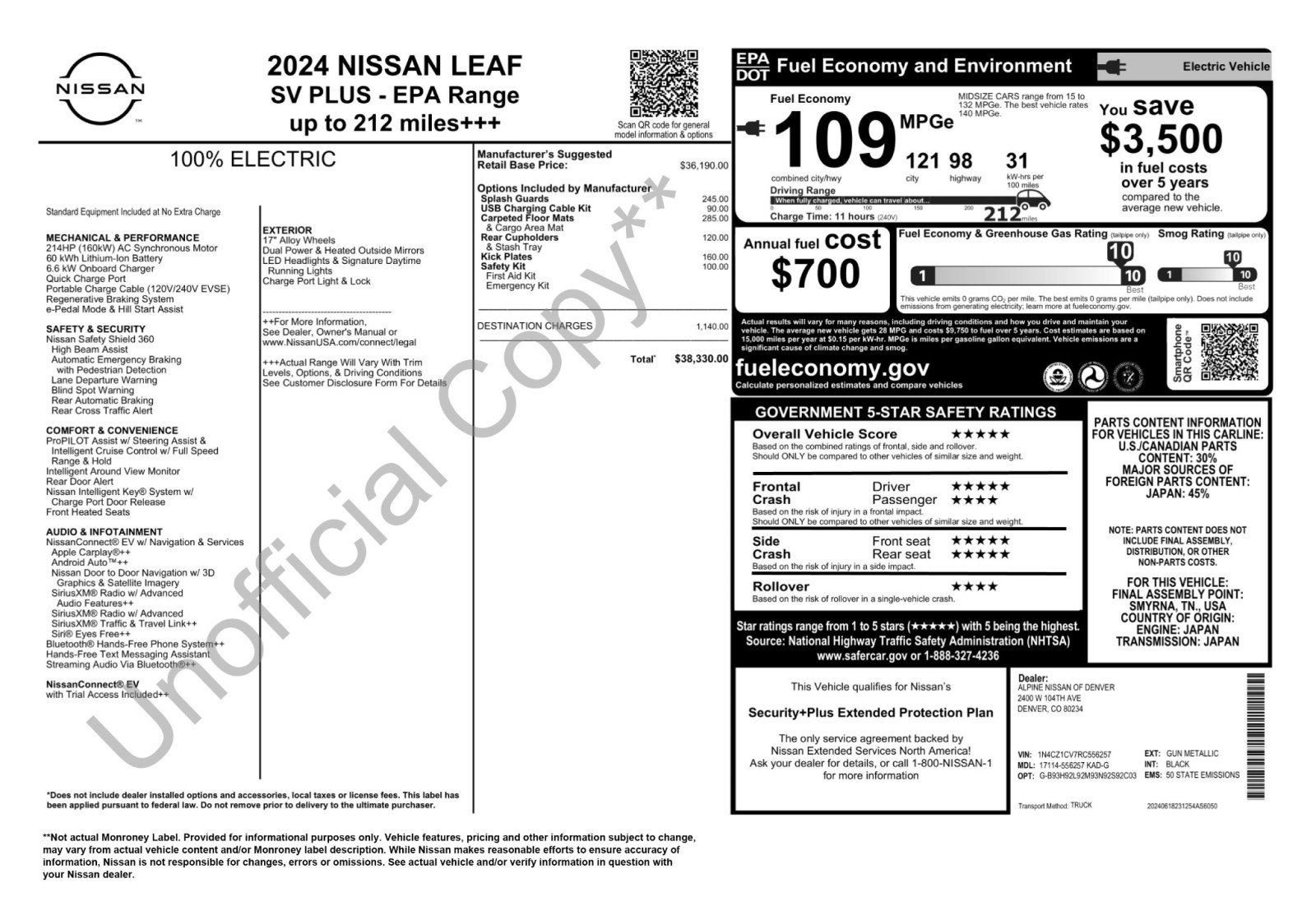 Used 2024 Nissan Leaf SV Plus image 49