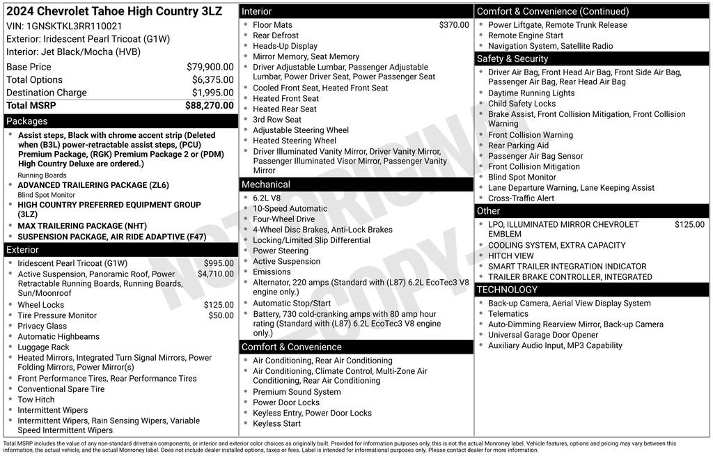 Certified 2024 Chevrolet Tahoe High Country AWD/4WD image 47