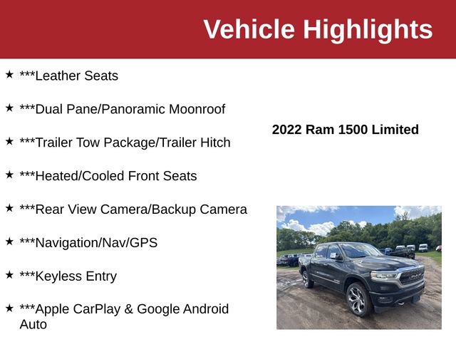 Used 2022 RAM 1500 Limited w/ Body-Colour Bumper Group AWD/4WD image 10