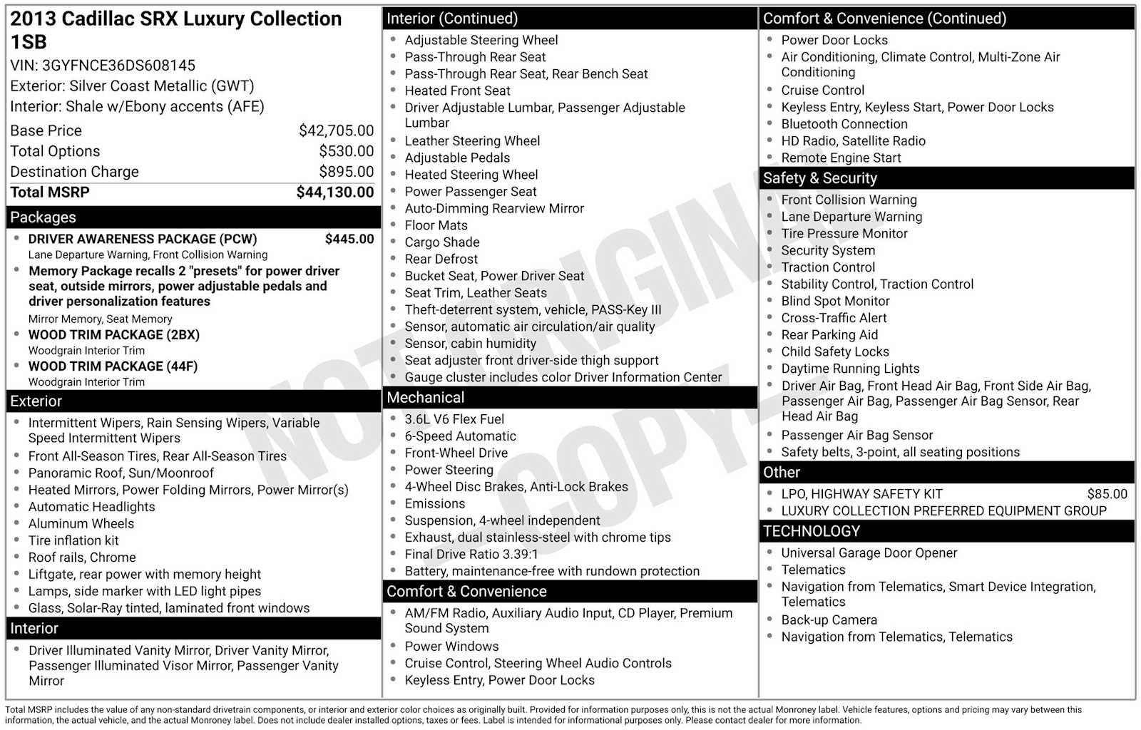 Used 2013 Cadillac SRX Luxury w/ Driver Awareness Package FWD image 30