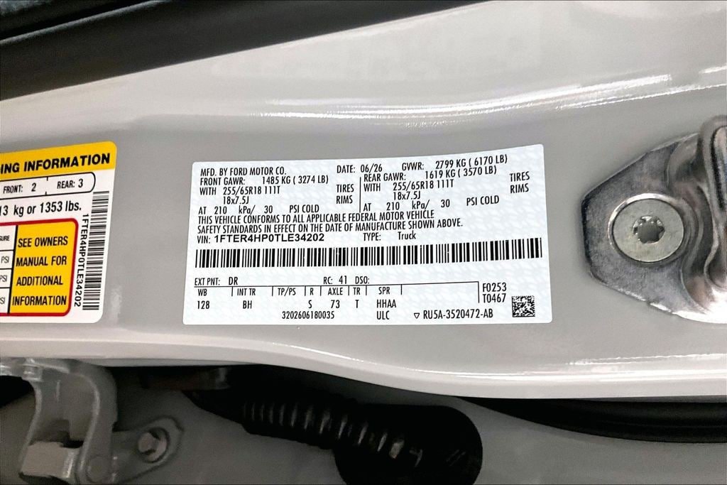 New 2026 Ford Ranger XLT w/ Equipment Group 301A High AWD/4WD image 18