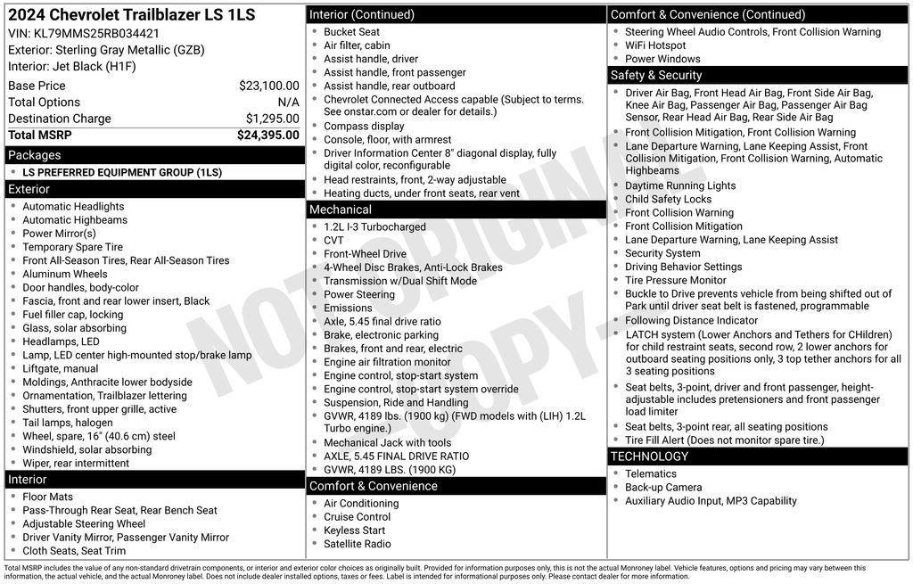 Used 2024 Chevrolet TrailBlazer LS image 3