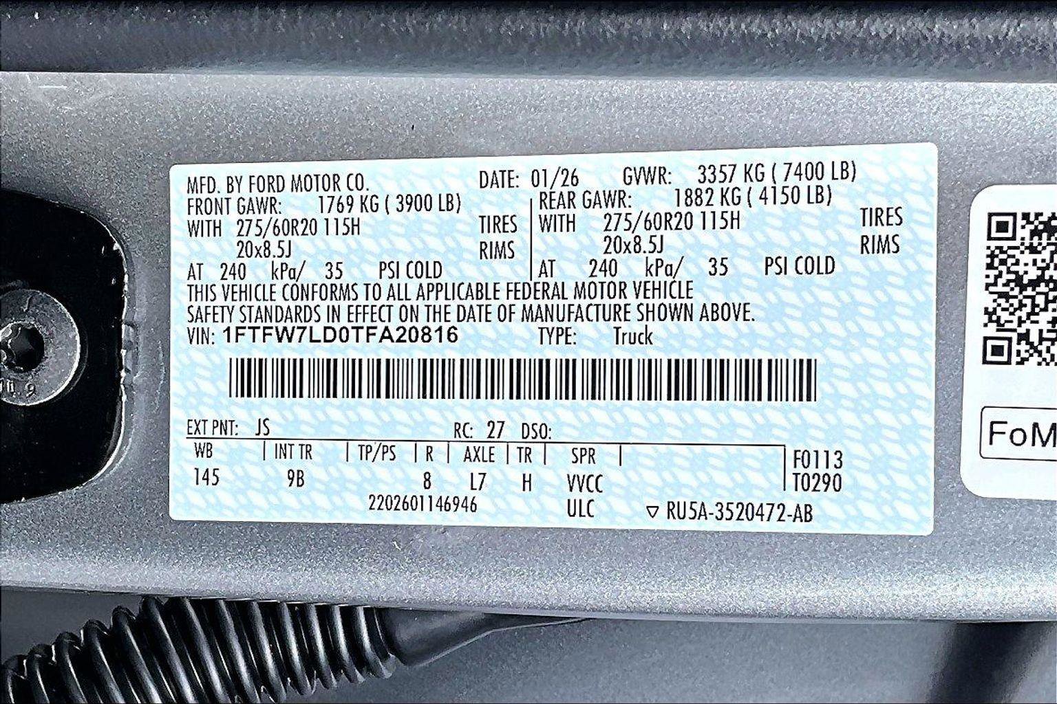 New 2026 Ford F150 Platinum w/ Equipment Group 702A High image 12