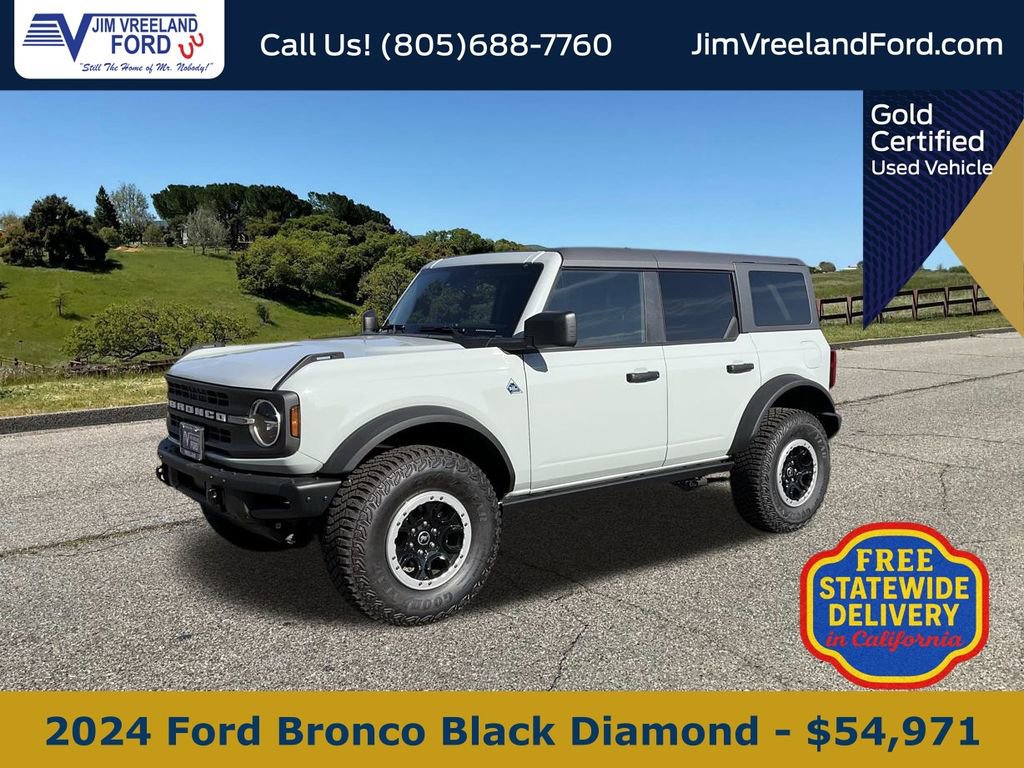 Certified 2024 Ford Bronco Black Diamond w/ Sasquatch Package AWD/4WD image 1