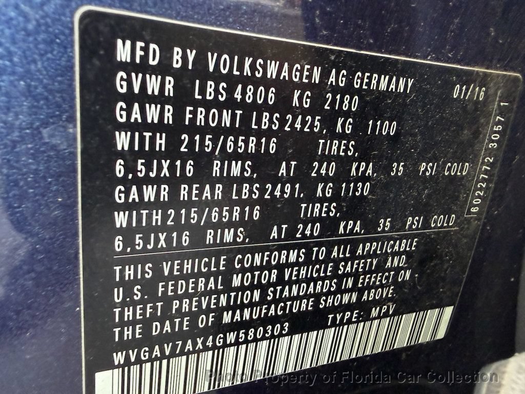 Used 2016 Volkswagen Tiguan S FWD image 90