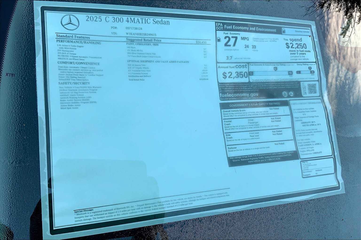 New 2025 Mercedes-Benz C 300 4MATIC Sedan image 18