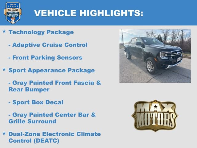 New 2025 Ford Ranger XLT w/ Equipment Group 301A High image 11