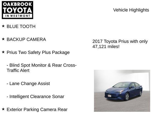Certified 2017 Toyota Prius Two w/ Prius Two Safety Plus Package FWD image 5
