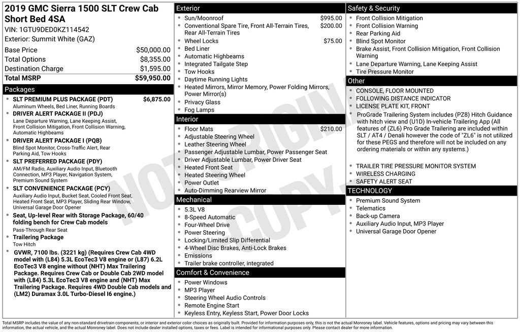 Used 2019 GMC Sierra 1500 SLT w/ SLT Premium Plus Package image 4