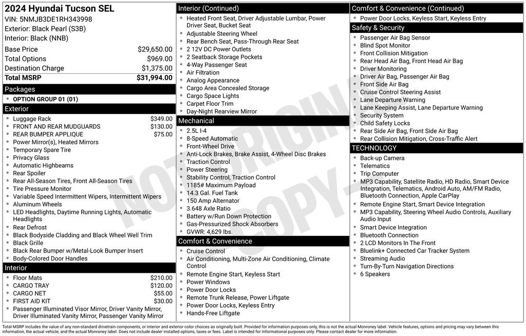 Certified 2024 Hyundai Tucson SEL FWD image 28