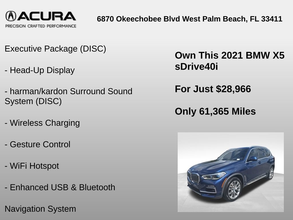Used 2021 BMW X5 sDrive40i w/ Executive Package RWD image 12