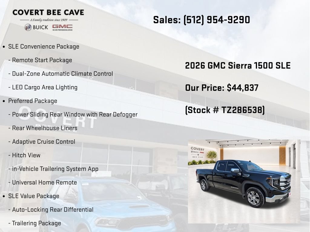 New 2026 GMC Sierra 1500 SLE w/ Preferred Package RWD image 20