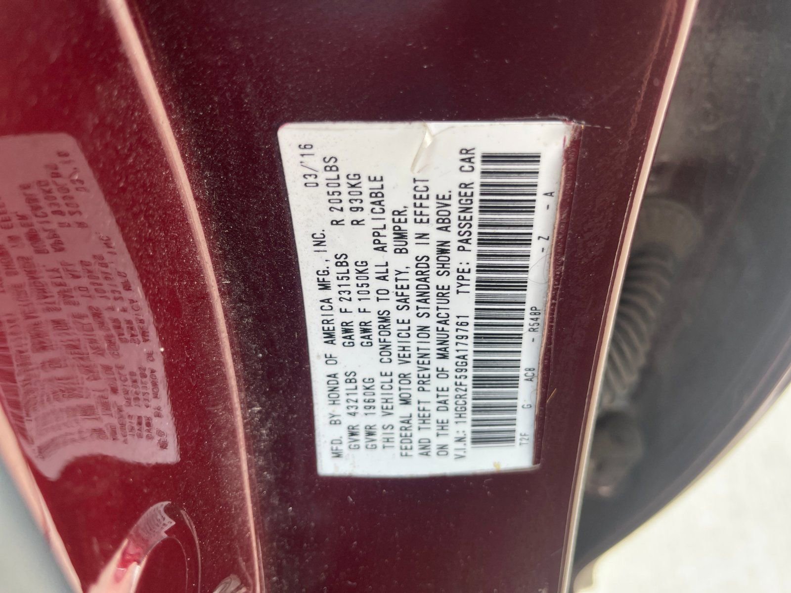 Used 2016 Honda Accord Sport image 10