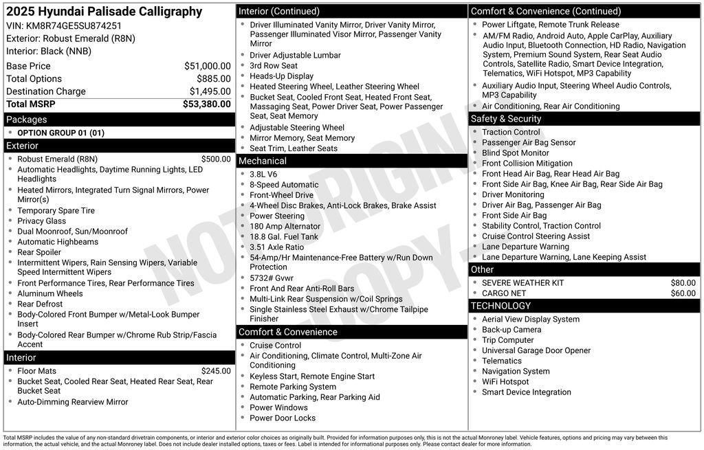 Used 2025 Hyundai Palisade Calligraphy FWD image 48