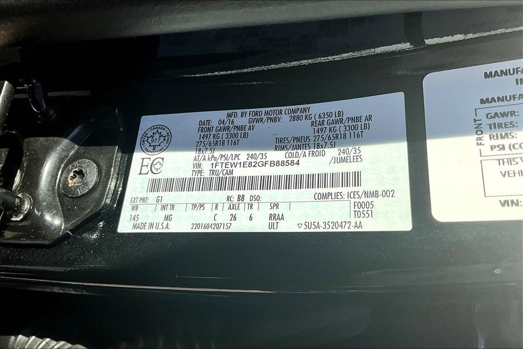 Used 2016 Ford F150 XLT w/ XTR Package image 20