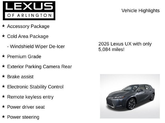 New 2026 Lexus UX 300h AWD w/ Accessory Package (2T) image 7