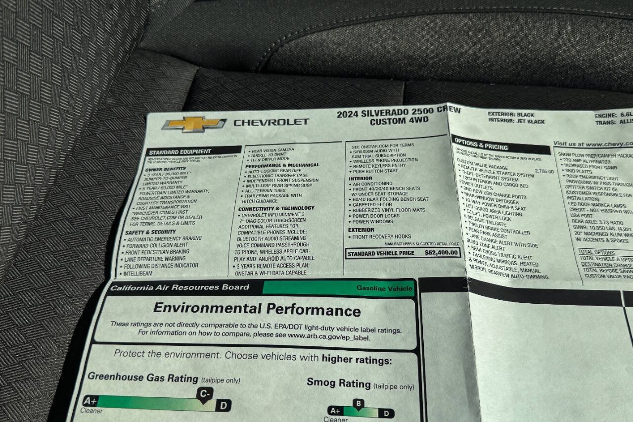 Used 2024 Chevrolet Silverado 2500 Custom w/ Custom Value Package AWD/4WD image 42