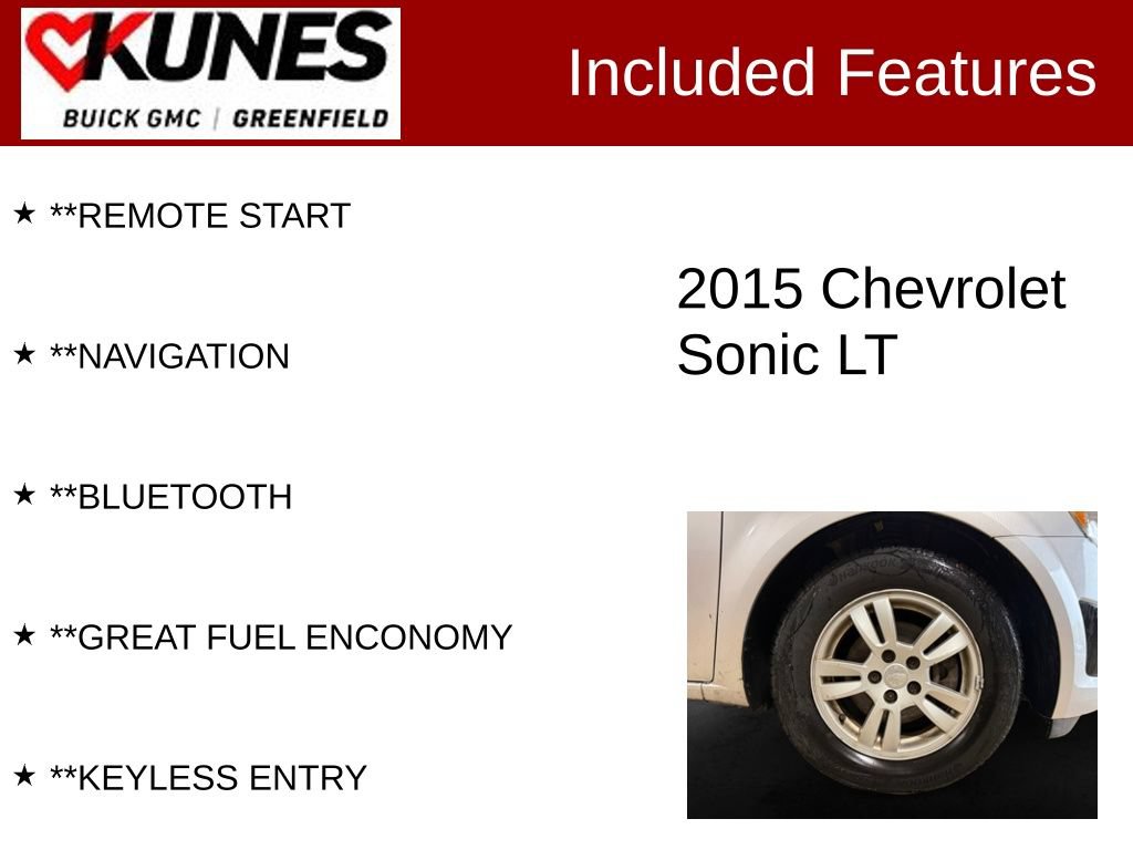 Used 2015 Chevrolet Sonic LT FWD image 2