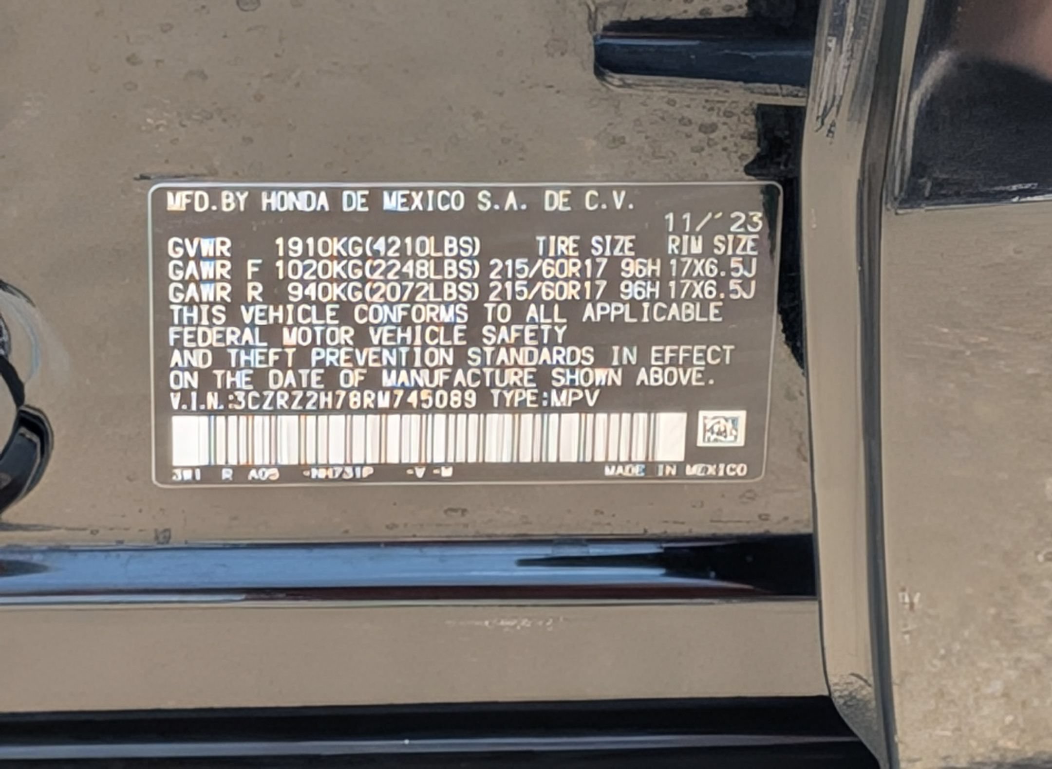 Certified 2024 Honda HR-V EX-L image 36