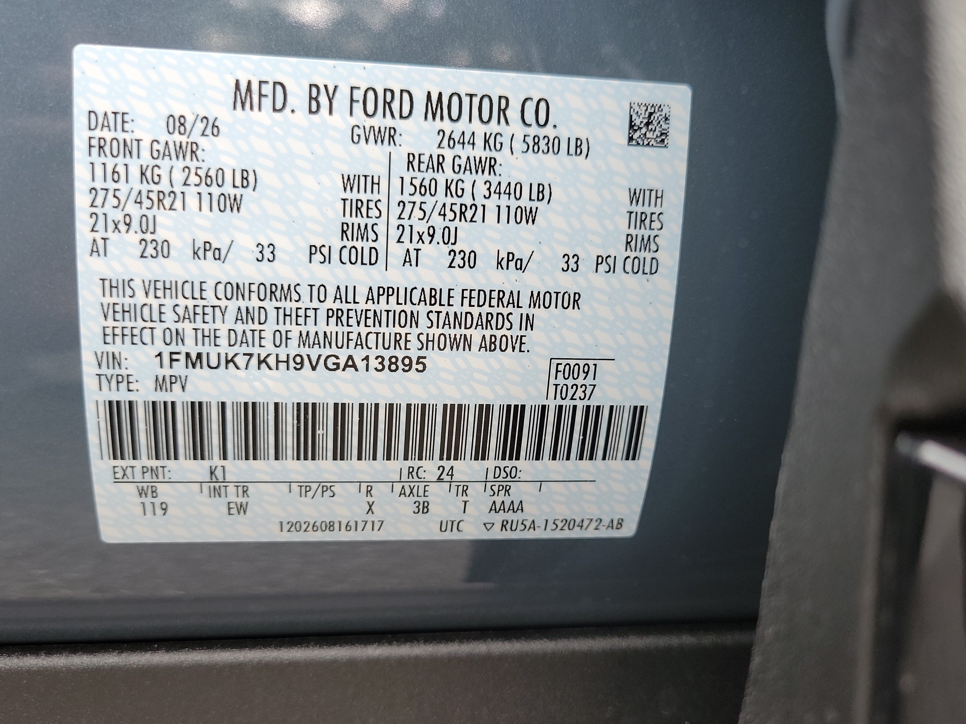 New 2027 Ford Explorer ST-Line w/ ST-Line Street Pack RWD image 31