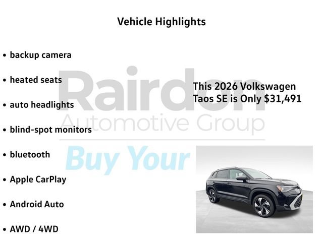 New 2026 Volkswagen Taos SE AWD/4WD image 5