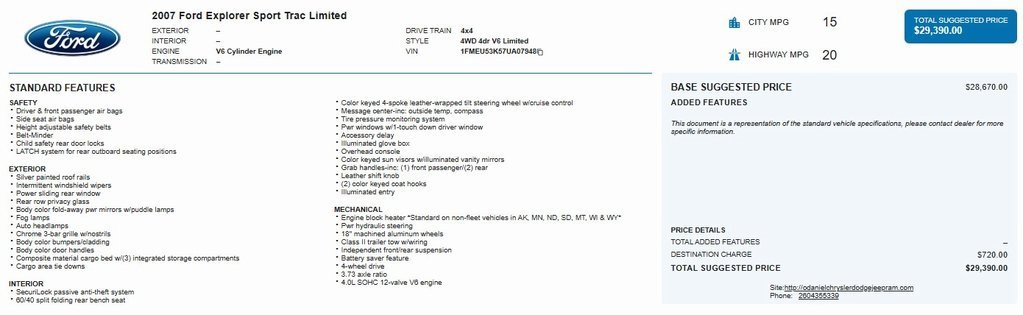 Used 2007 Ford Explorer Sport Trac Limited image 28