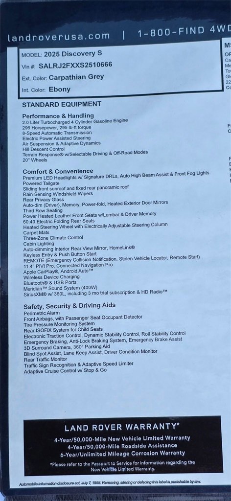 New 2025 Land Rover Discovery S image 37