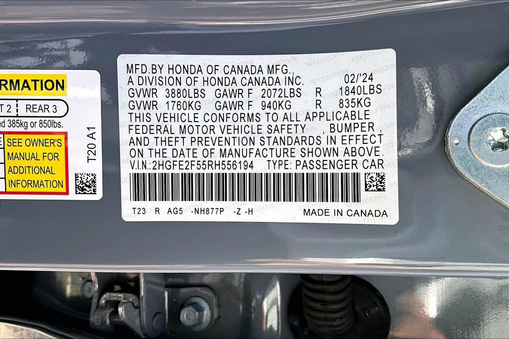 Used 2024 Honda Civic Sport image 16