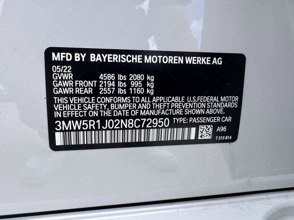 Used 2022 BMW 330i Sedan w/ Premium Package 2 image 30