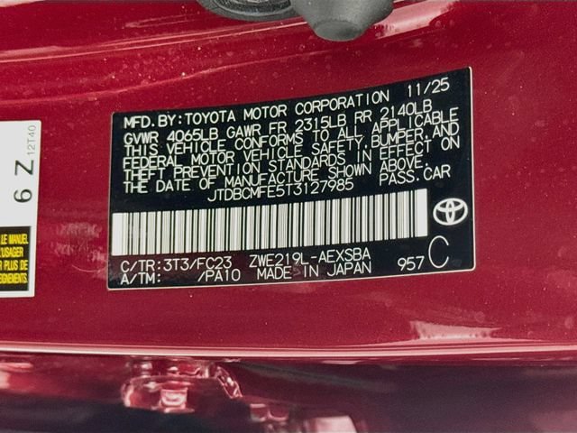 Certified 2026 Toyota Corolla SE w/ Carpet Mat Package (TMS) FWD image 31