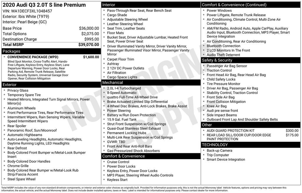 Used 2020 Audi Q3 2.0T Premium w/ Convenience Package image 31