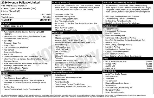 New 2026 Hyundai Palisade Limited image 9