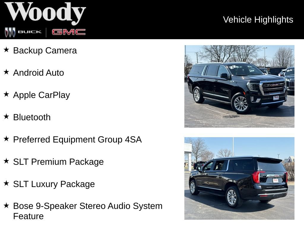 Used 2022 GMC Yukon XL SLT w/ SLT Premium Package image 3