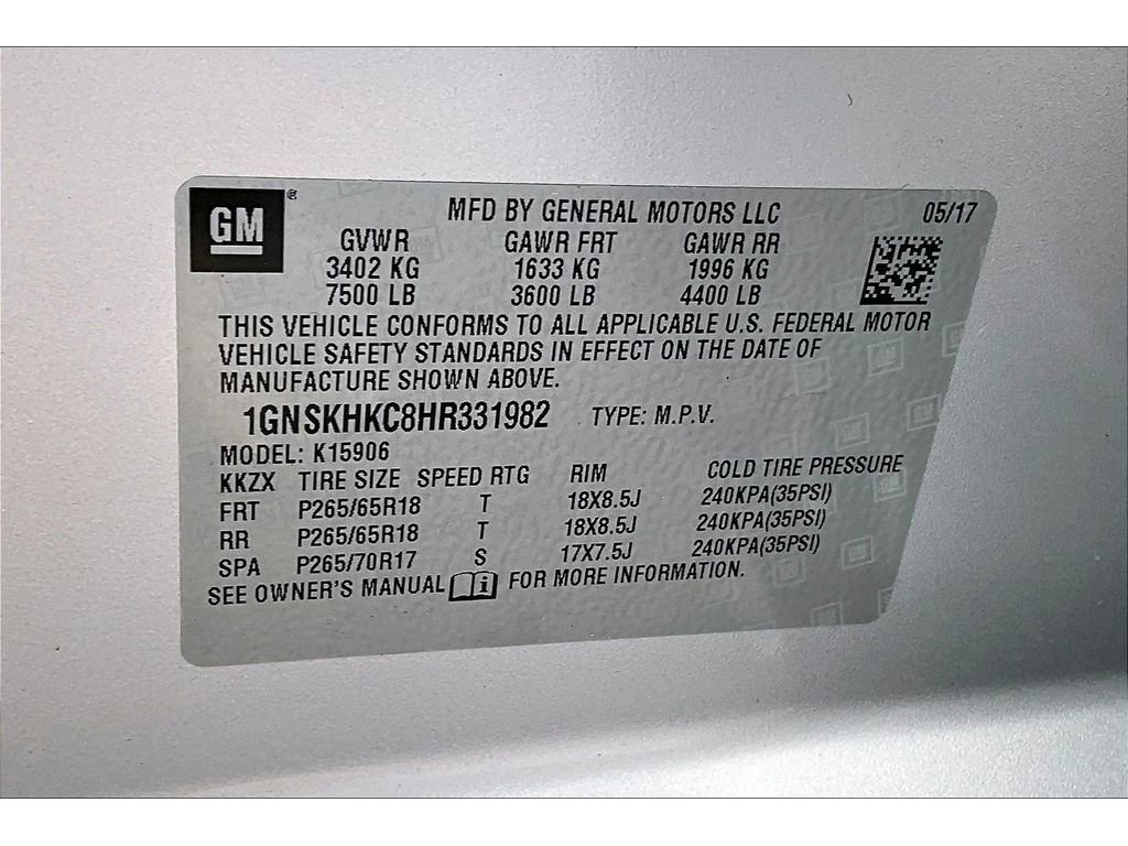 Used 2017 Chevrolet Suburban LT w/ Max Trailering Package image 16