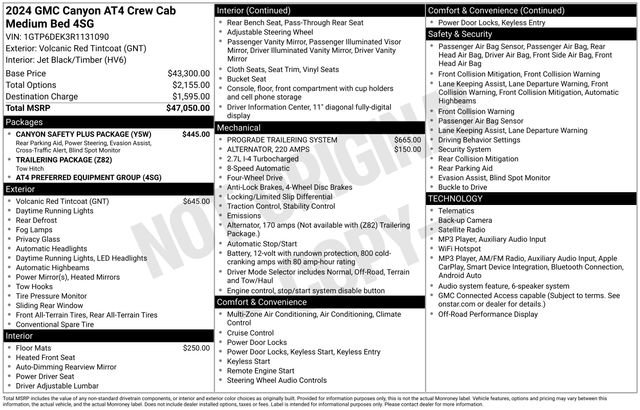 Certified 2024 GMC Canyon AT4 w/ Canyon Safety Plus Package AWD/4WD image 6