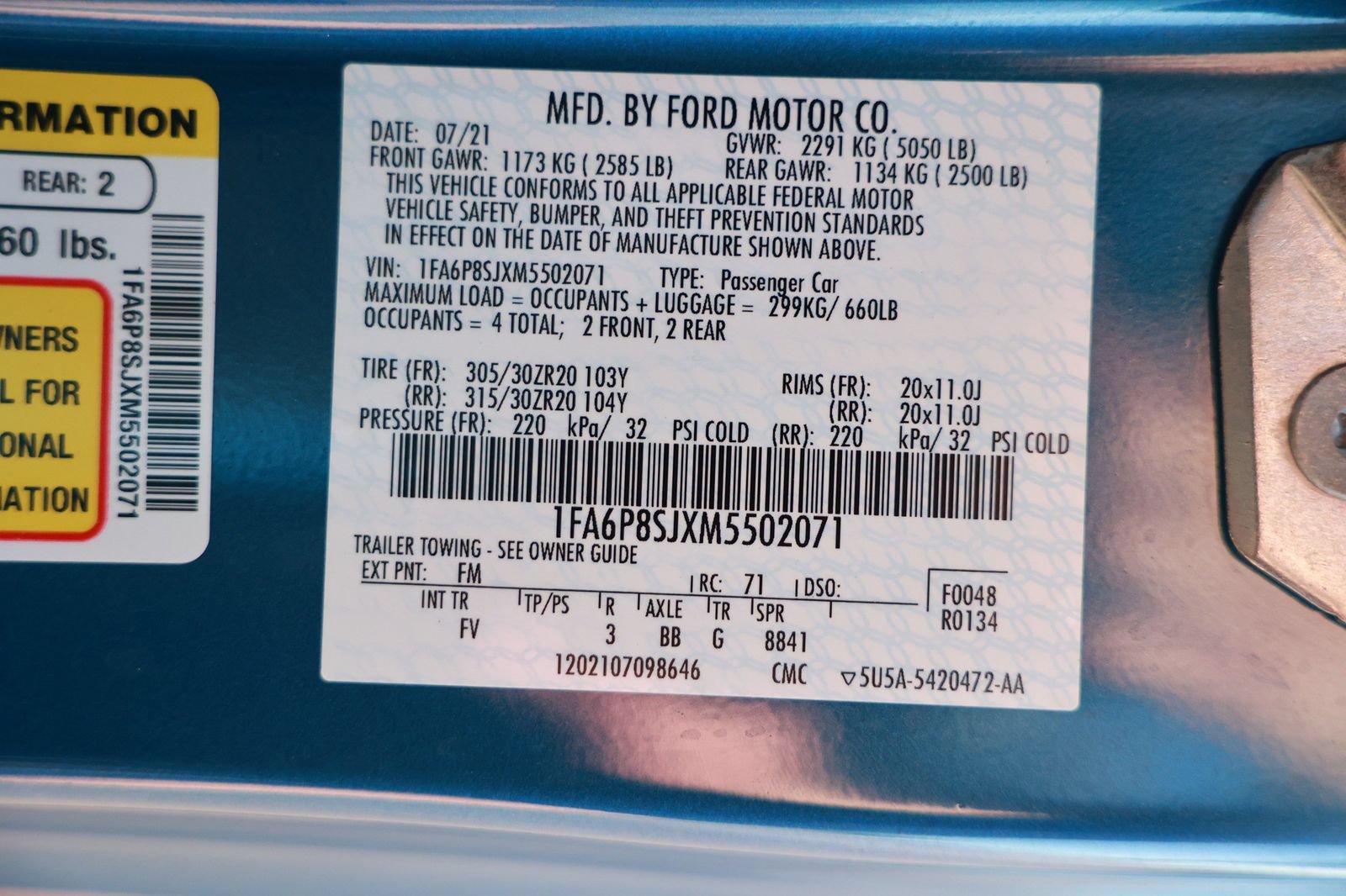 Used 2021 Ford Mustang Shelby GT500 w/ Technology Package RWD image 47