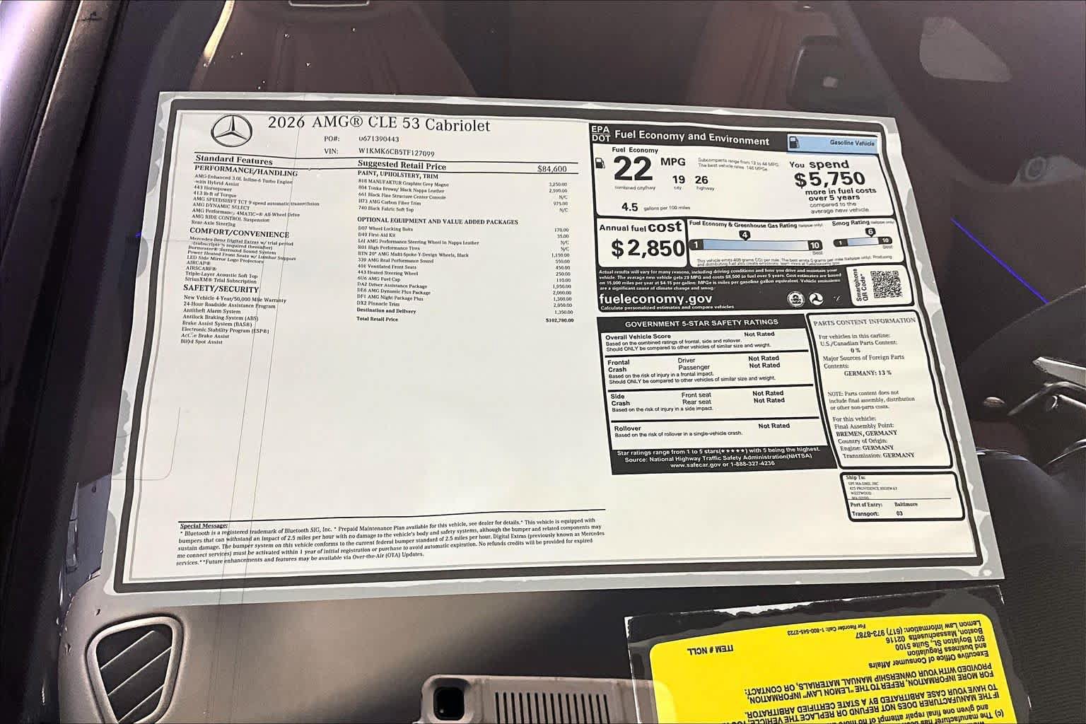 New 2026 Mercedes-Benz CLE 53 AMG 4MATIC Cabriolet image 18