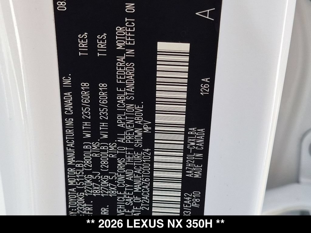 Used 2026 Lexus NX 350h FWD w/ Accessory Package (2T) image 30
