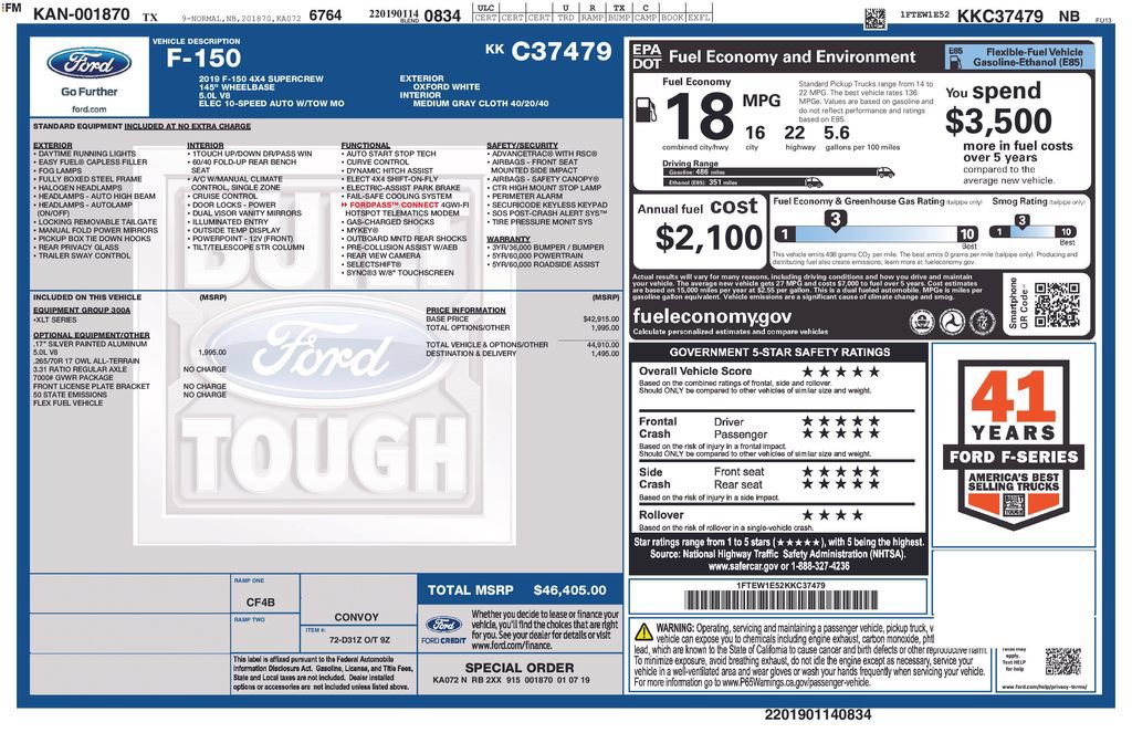 Used 2019 Ford F150 XLT AWD/4WD image 2